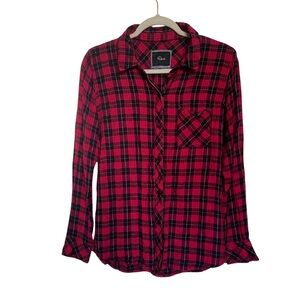 Rails Red and Black Checkered Shirt